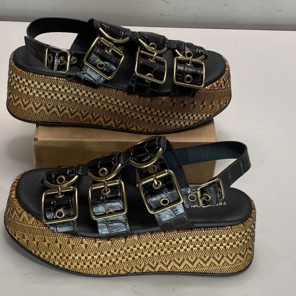 NEW FREE PEOPLE Armor Flatform Sandals – Black – Women’s Size 7 New Without Box - Picture 7 of 7